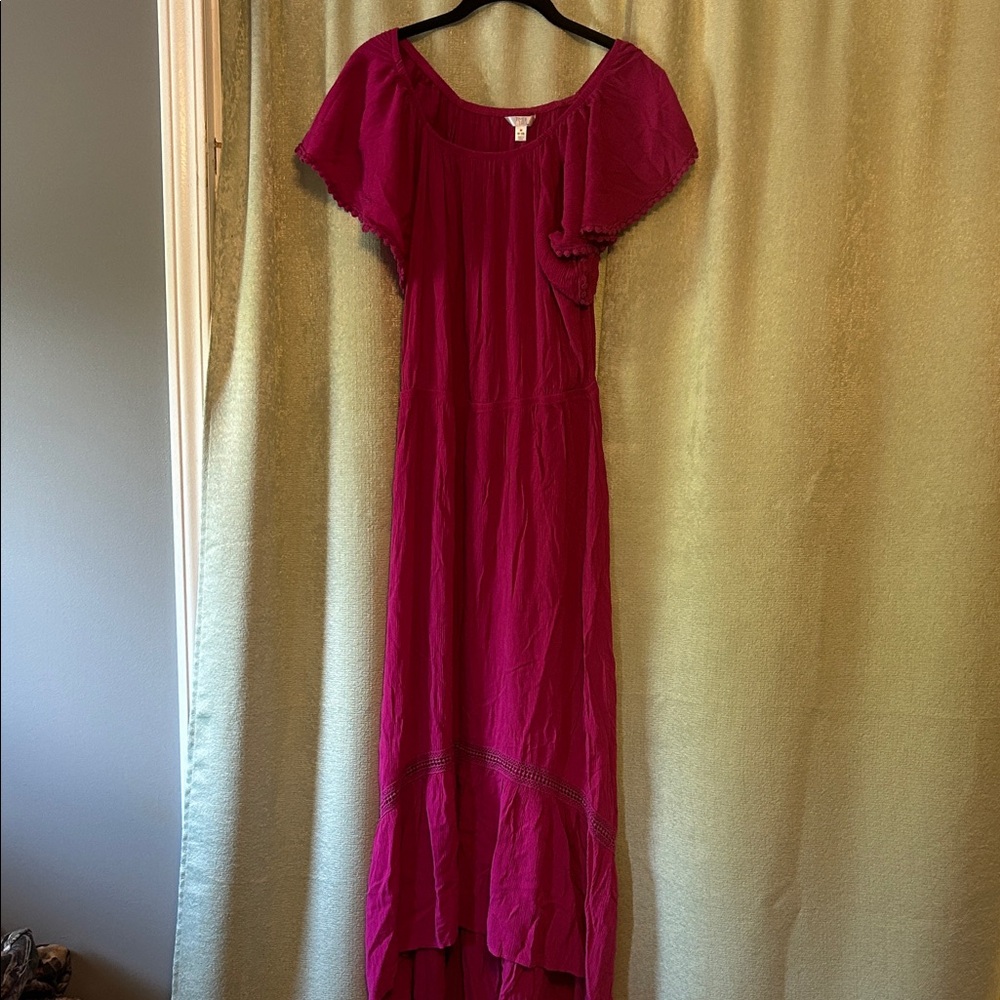 Time and Tru Magenta High Low Dress
